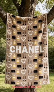 Chanel Pearl & Luxury Icon Flannel Throw Blanket IMG_6903